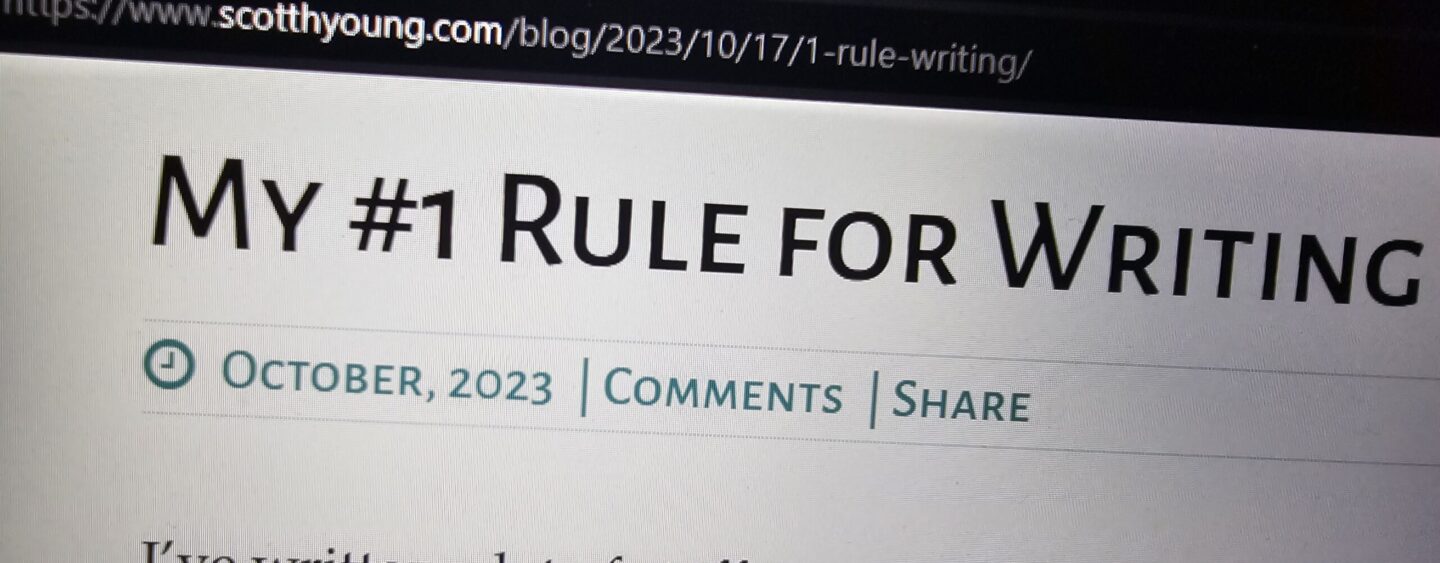 Screenshot - My 1 Rule for Writing